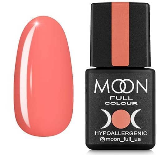 Гель лак MOON FULL color Gel polish , 8 ml № 124 лососево-оранжевий