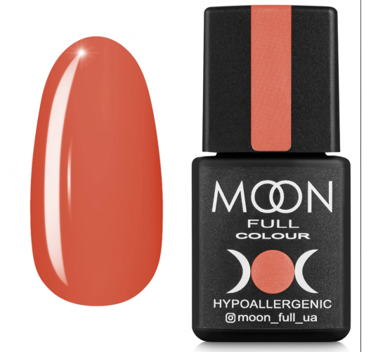 Гель лак MOON FULL color Gel polish , 8 ml № 125 оранжево-красный