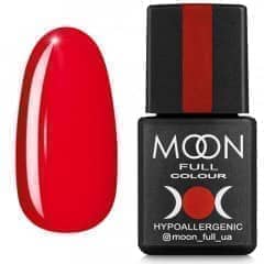 Гель лак MOON FULL color Gel polish , 8 ml № 128 карминовый красный