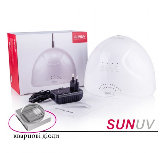 Лампа для маникюра  SUNUV SUN1 Special Edition,c кварцевыми диодами 2 поколения, санван белая (оригинал) 
