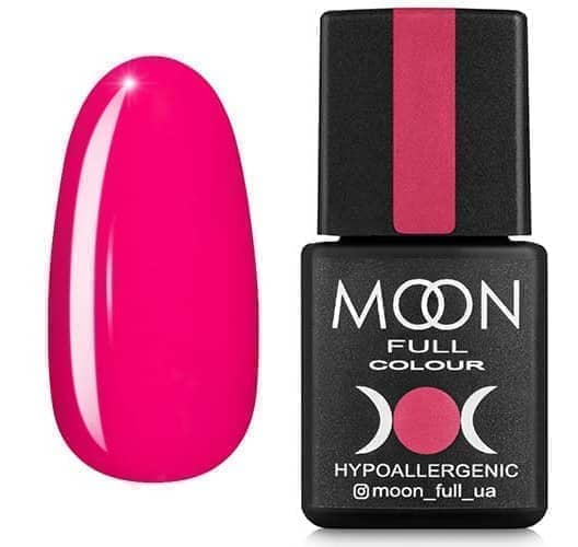 Гель лак MOON FULL color Gel polish , 8 ml № 123 рожевий амарантовий