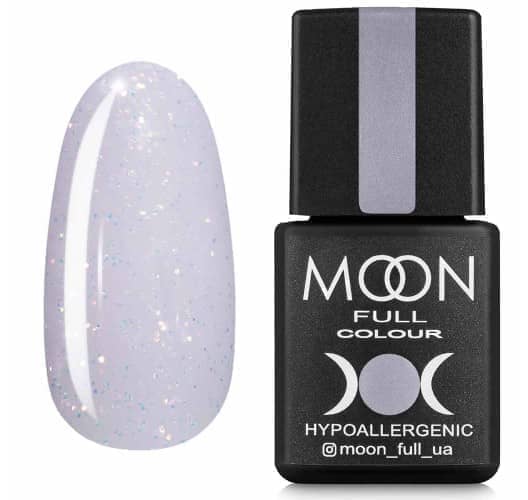 Гель лак MOON FULL Opal color Gel polish, 8 ml №510, нежно-розовый с разноцветным шиммером