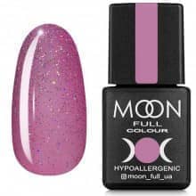 Гель лак MOON FULL color Gel polish , 8 ml № 306 напівпрозорий рожевий з різнобарвним шиммером